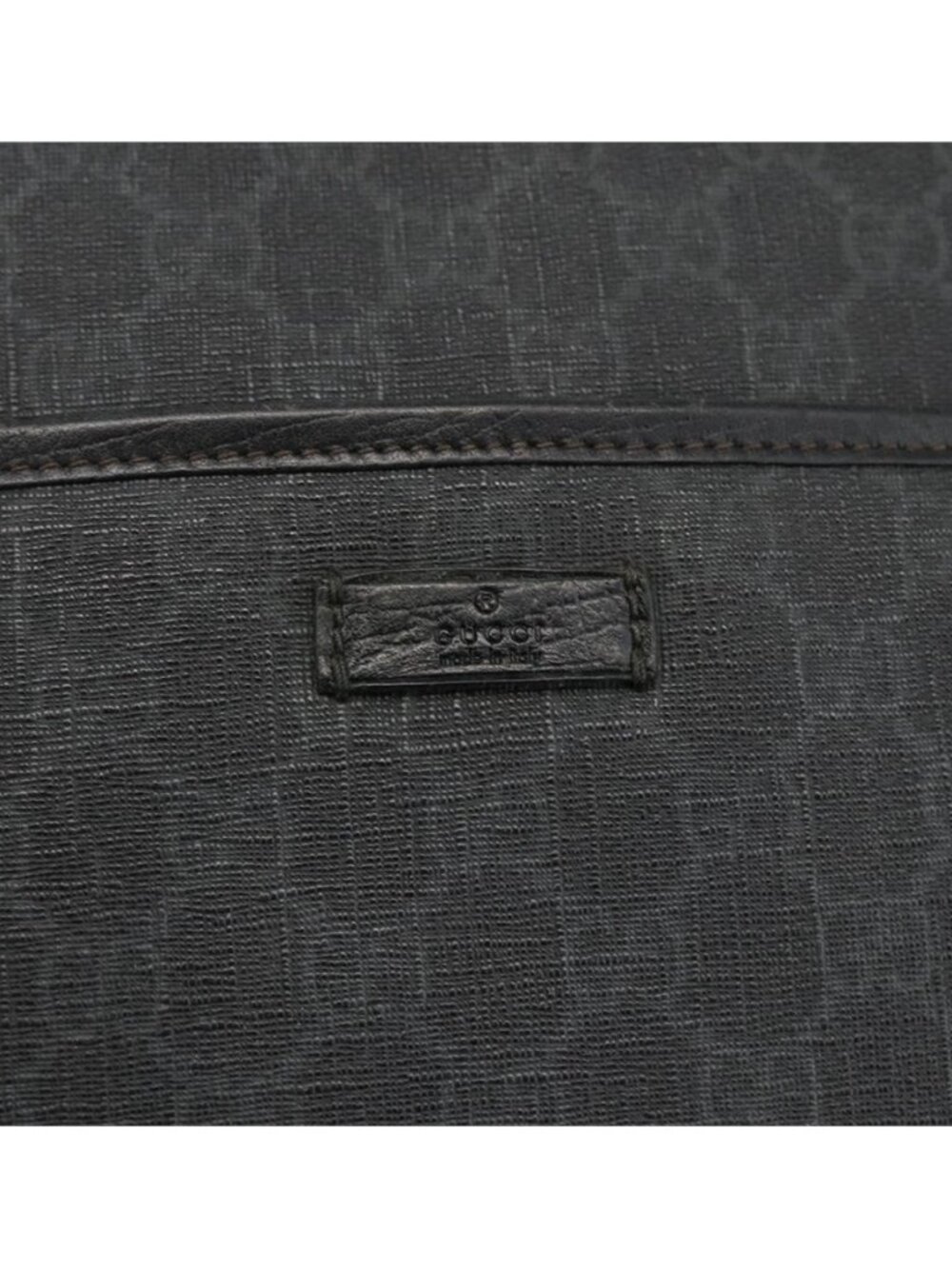 Authentic GUCCI GG Supreme Shoulder Bag PVC Black Silver 162904 - Picture 10 of 16